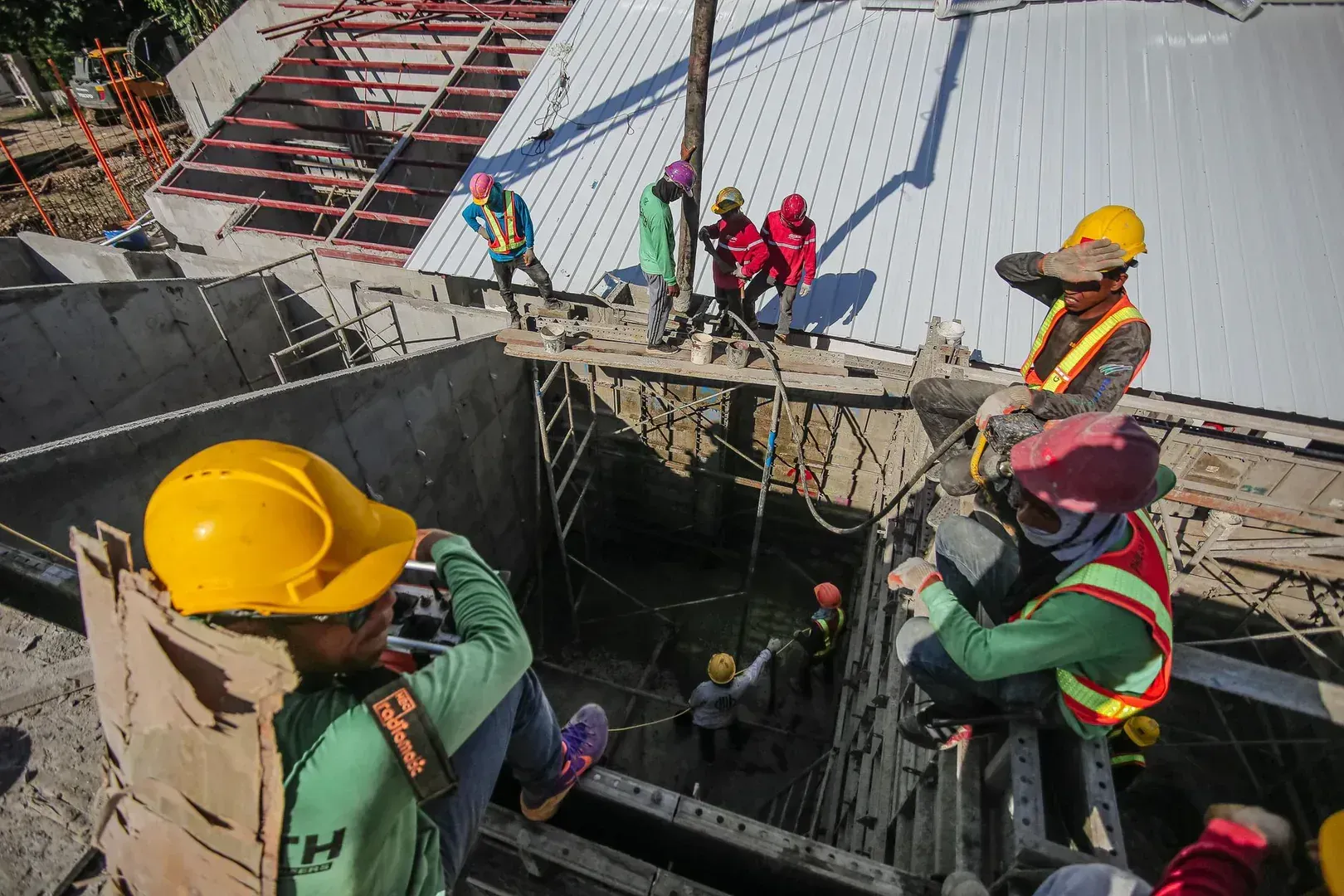 Our roofing team at work